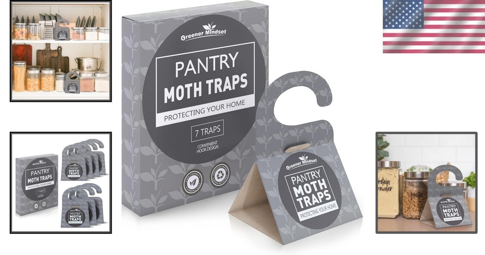 7-Pack Indoor Pheromone Moth Traps - Effective Pantry Infestation Prevention