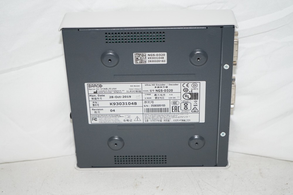 ^ Barco NGS-D320 PRO Compact 4K Dual Channel H.264 Encoder and Decoder #X1463