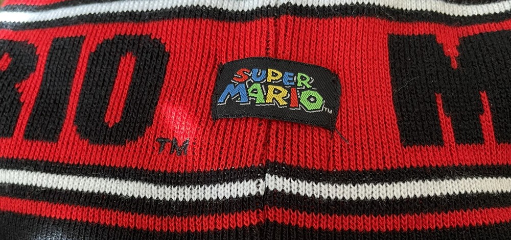 Super Mario Black Youth Beanie/Stocking Cap