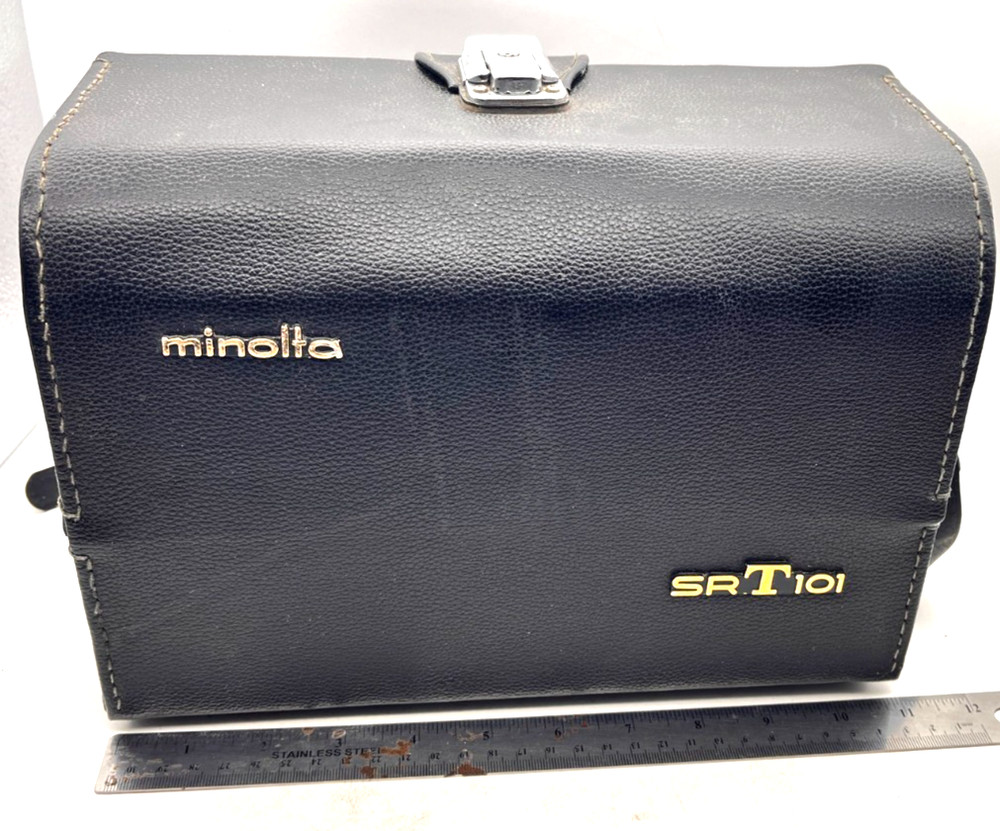 Minolta SRT 101, Leather Case w/ Strap