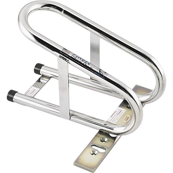 Pingel Removable Wheel Chock W/Plate - Chrome - WC65TBM