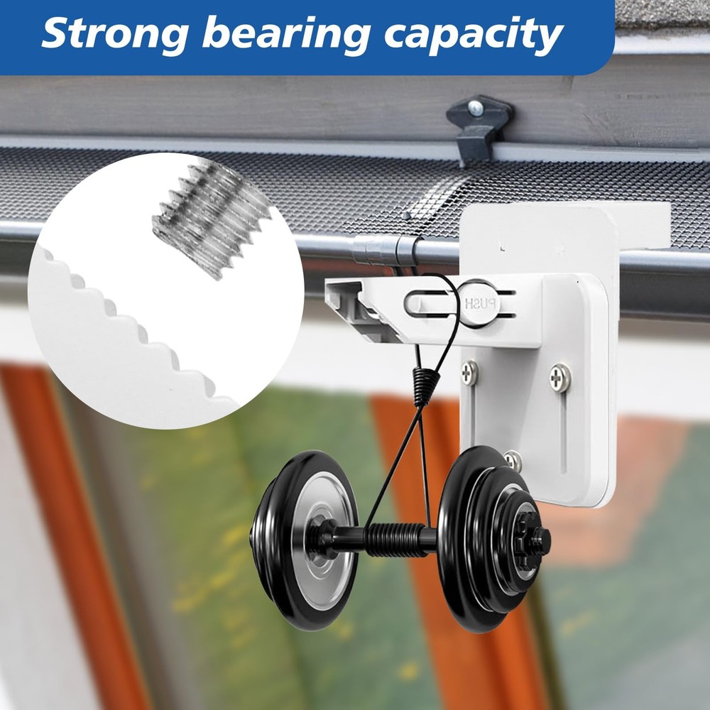 Gutter Mount Bracket for Eufy Security SoloCam S340 - Large, white