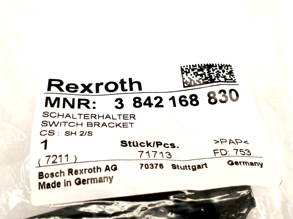 Bosch Rexroth 3842168830 Switch Bracket, SH 2/S