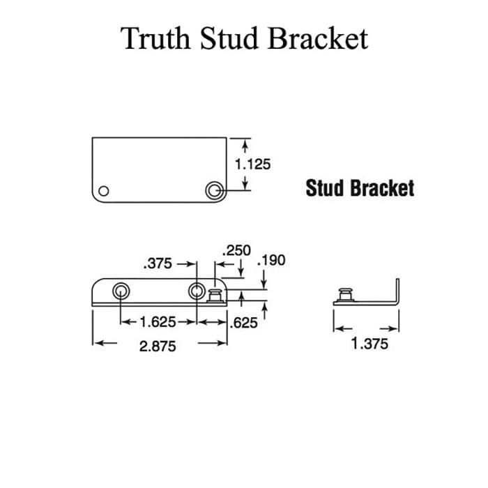 Truth Stud Bracket #20629 Right Hand Yellow Dichromate