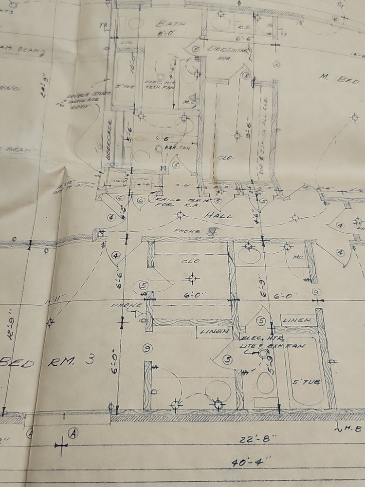 1966 Edwards TEXARKANA Architectural History House Plan Blue Prints GRIFFIN