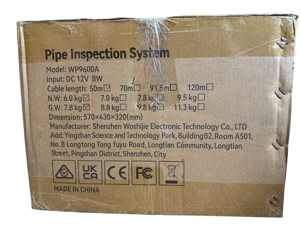 VEVOR Pipe Inspection System w/9in sewer inspection camera Screen Cable WP9600A