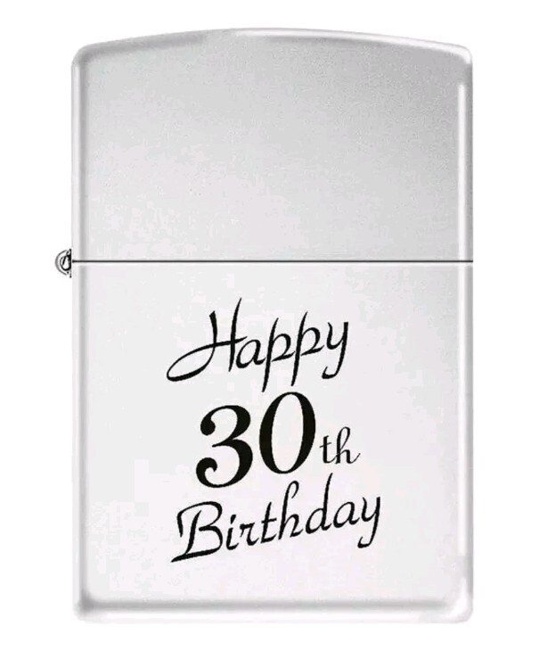 Zippo Happy 30th High Polished Chrome Lighter Windproof #96038