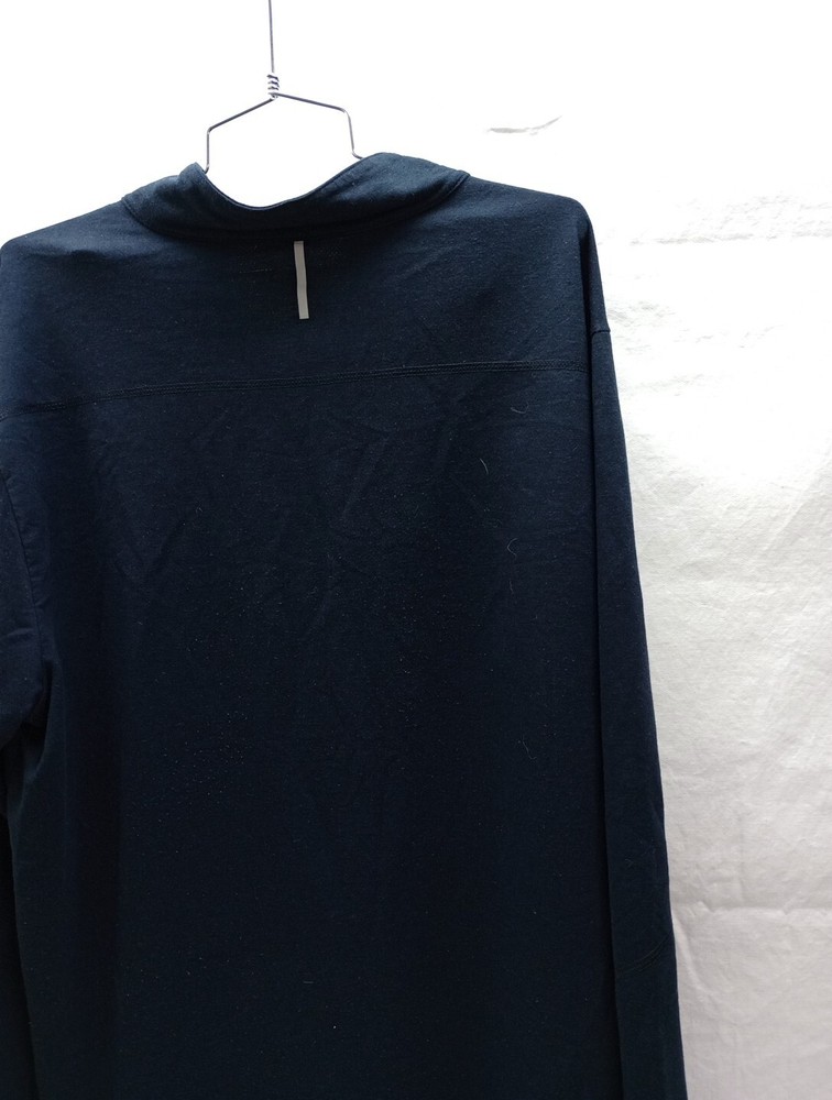 Reebok Mens 1/4 Zip Long Sleeve Athletic Pullover Blue - Size XL