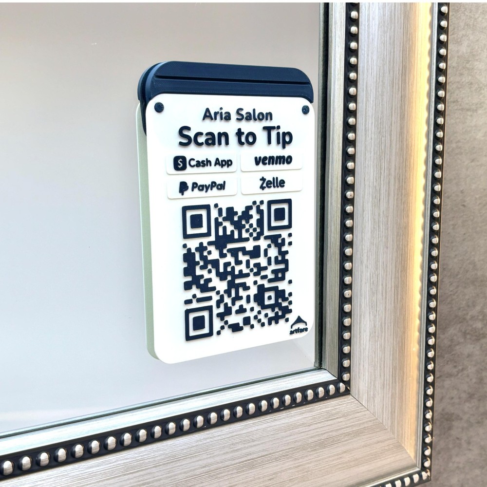 Thin QR Code Payment Sign - Artfare Micro