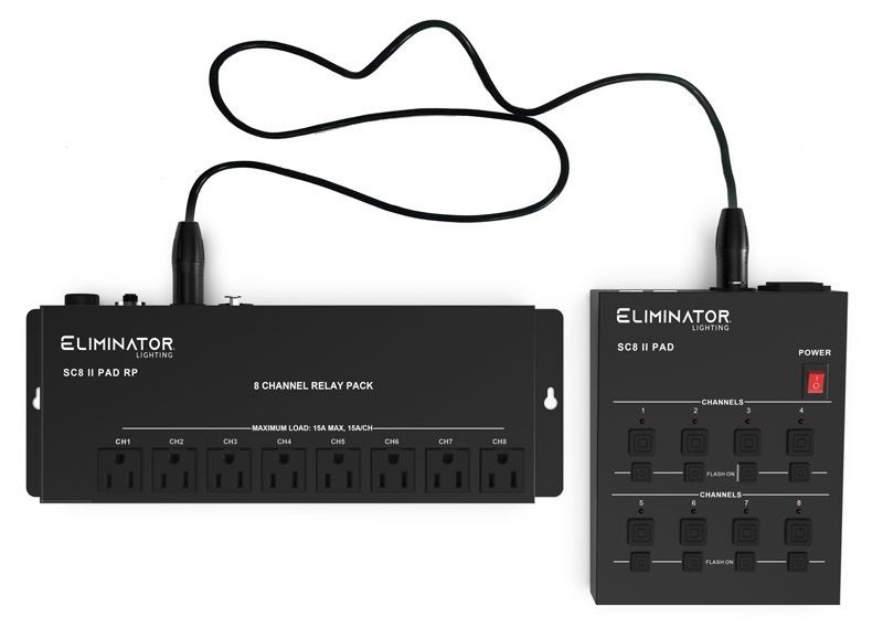 Eliminator Lighting ADJ SC8 II PAD SYSTEM Analog Lighting Controller+DMX Cable