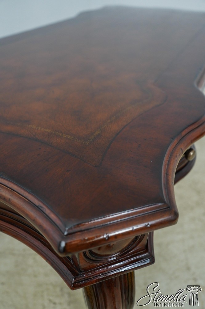 61635: HOOKER Leather Top Continental Style Desk