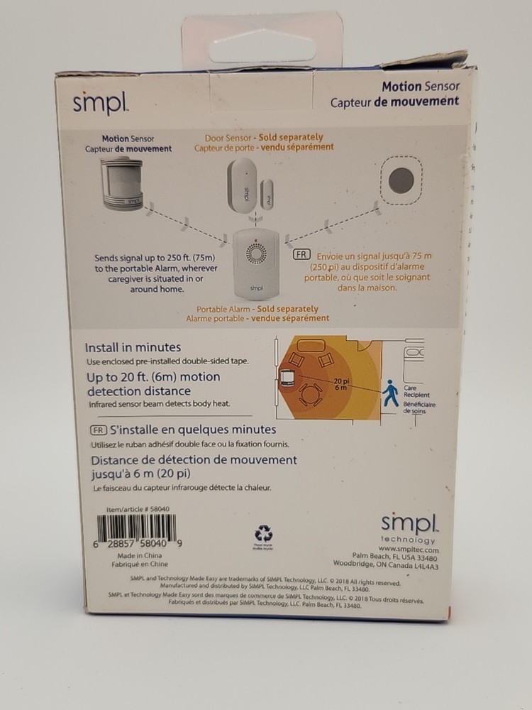 SMPL Wander Alert Add-On Motion Sensor