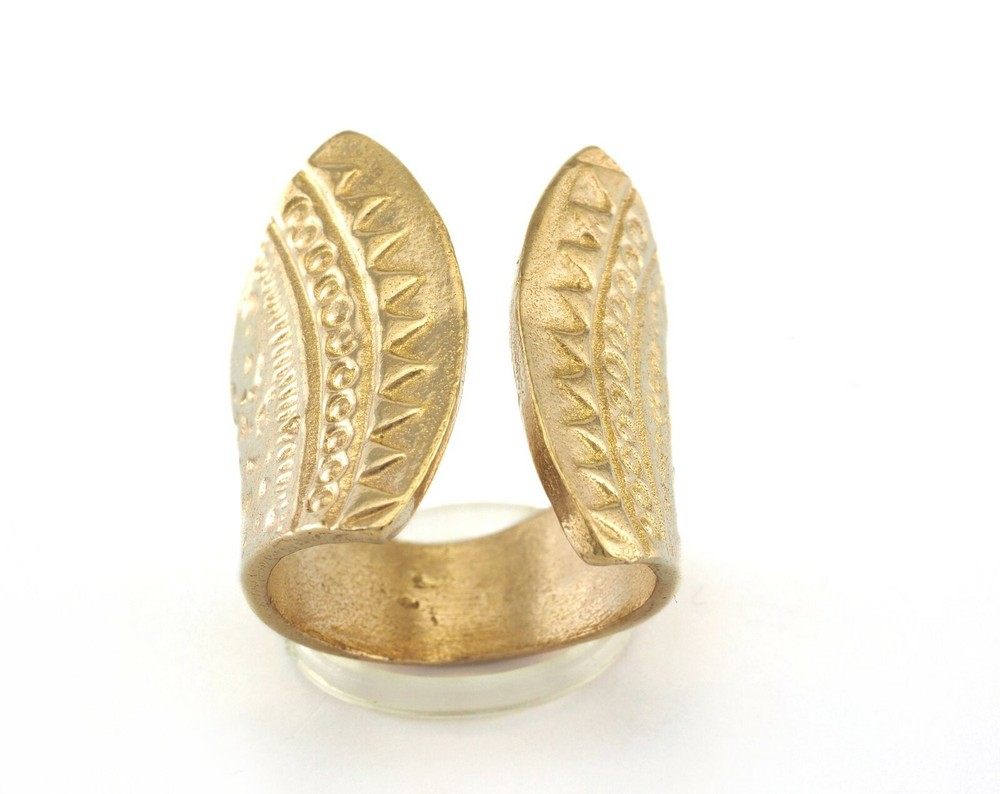 Adjustable Ring Raw Brass (18mm 8US inner size - Adjustable ) OZ3915 26mm