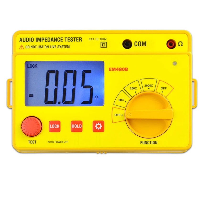 EM480B Digital Audio Impedance Tester Meter Test Range Resistance Meter