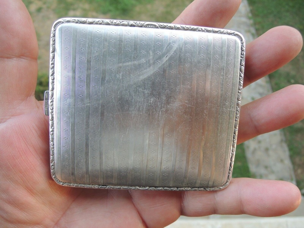Art Deco German 835S Solid Silver Cigarette Case – 1930s