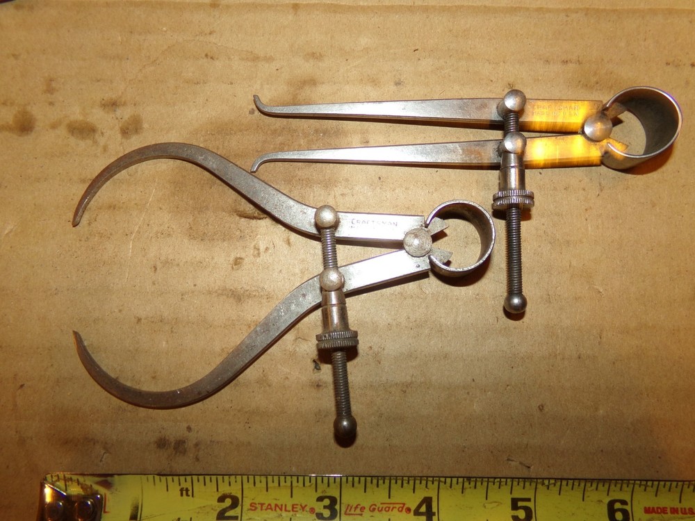 VINTAGE 4" Craftsman Inside & Outside Calipers
