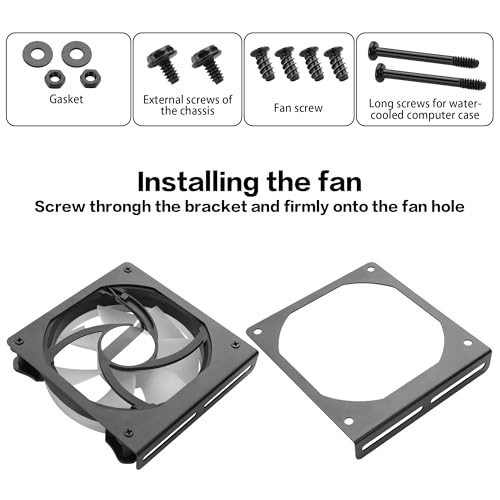 YAODHAOAD Fan Mount Stand Bracket, Metal Computer Case Fan Mount Rack Kit, 8CM