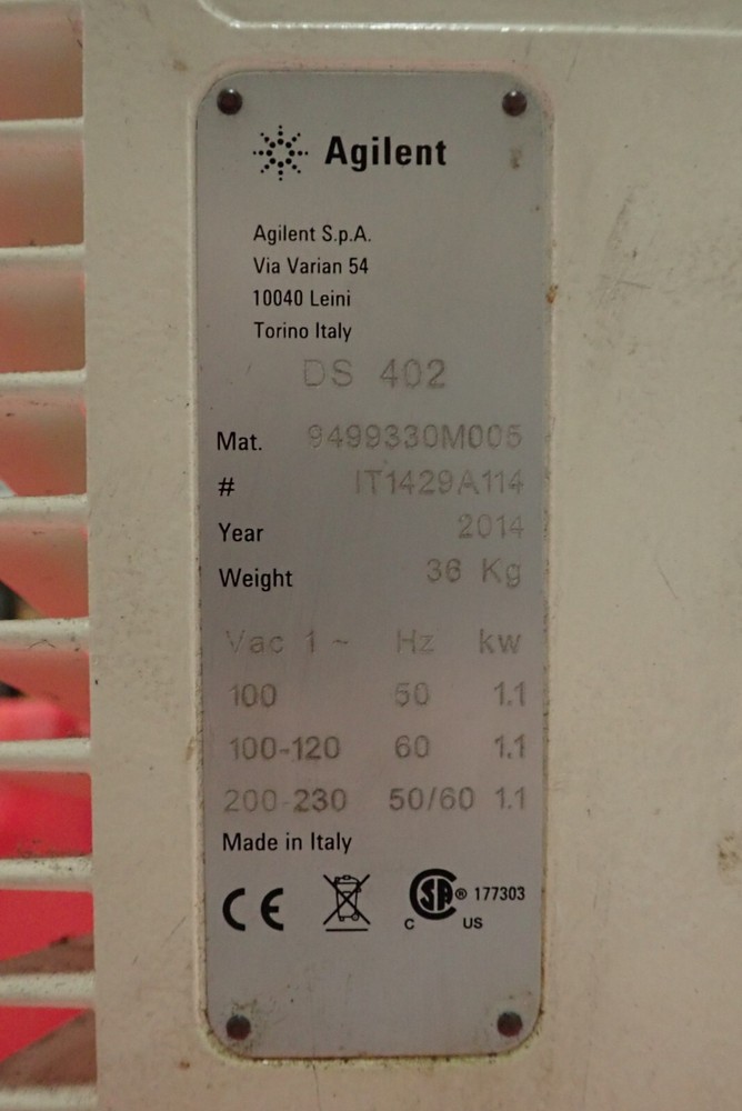 Agilent Technologies / Varian DS-402 Rotary Vane Vacuum Pump