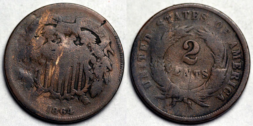 1864 Two Cent Piece