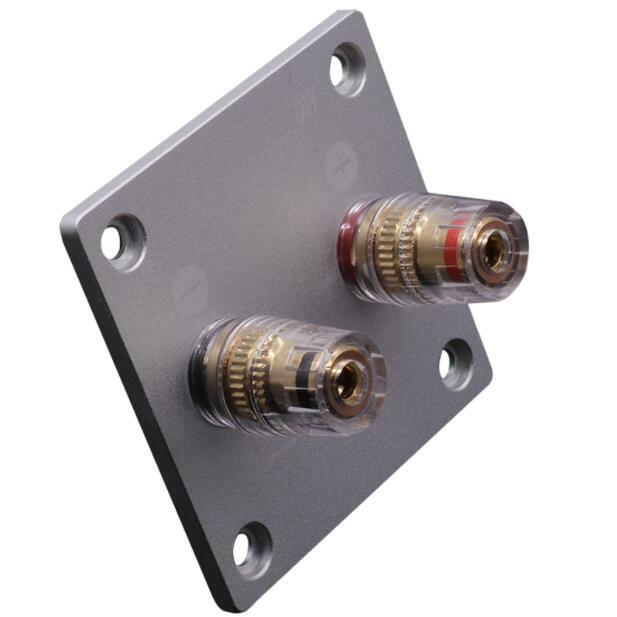 1pcs Square 56.5mm 2-Way Speaker Junction Box Copper Terminal Binding Post