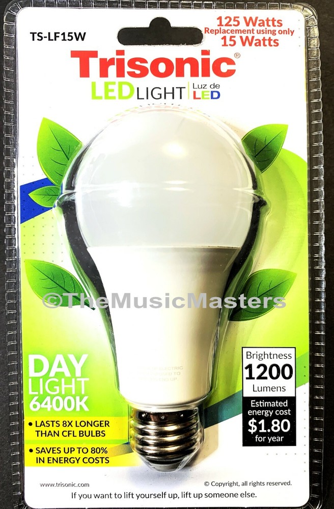 LED LIGHT BULB 15W Standard 125W Upgrade Table Desk Wall Lamp 1200 Lumens 6400K