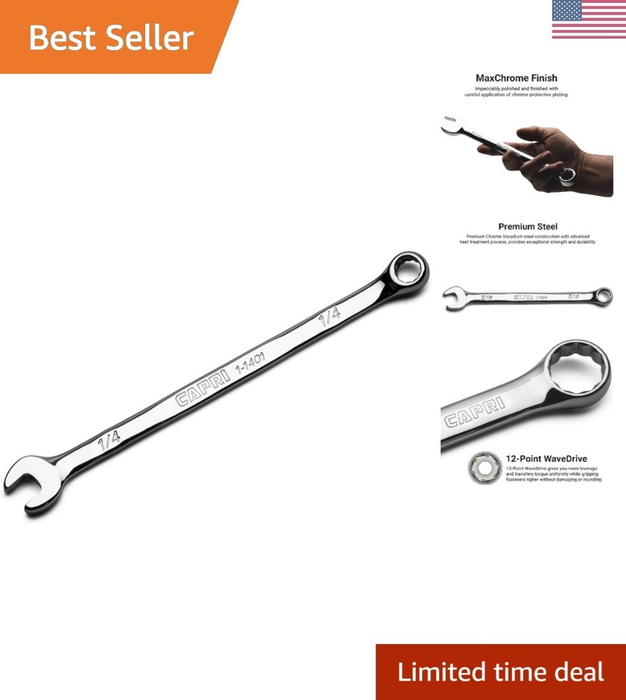 Engineered 1/4-Inch Combination Wrench – 12-Point, Chrome Vanadium Excellence