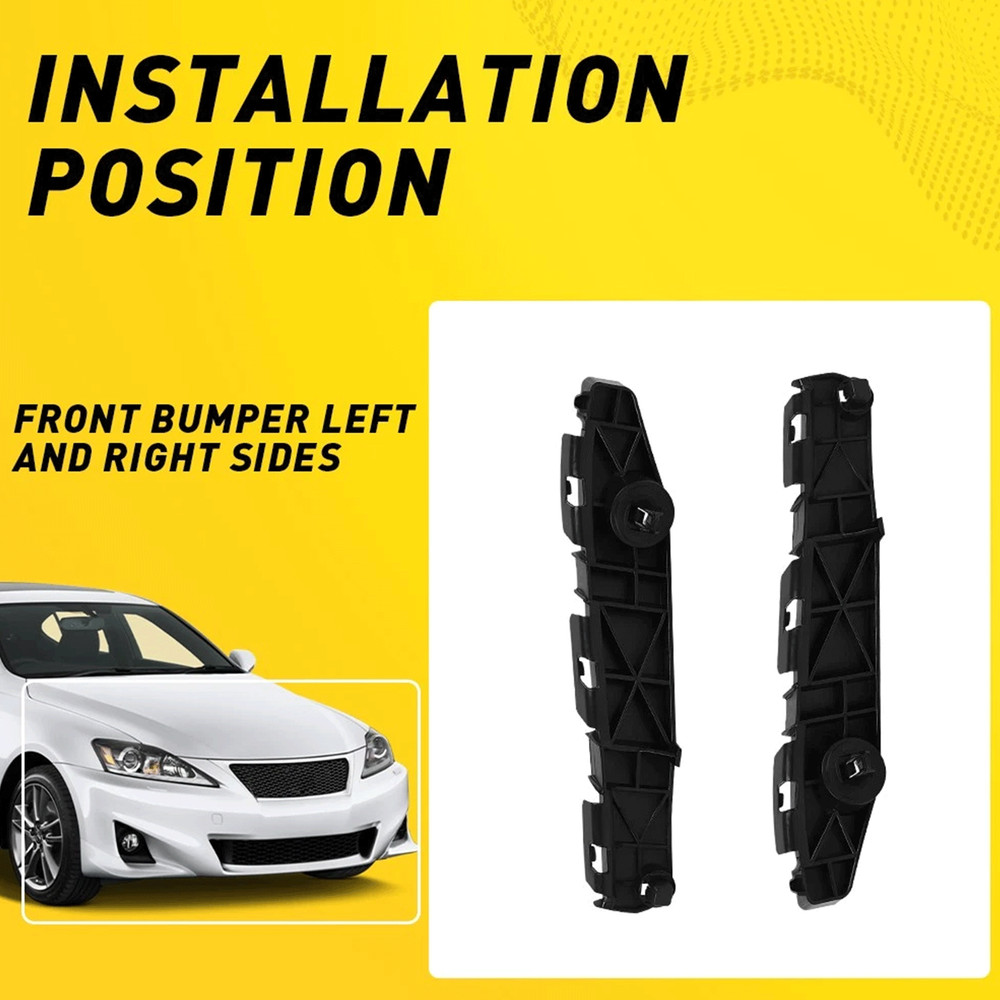 Left & Right Side Front Bumper Support Bracket For 2006-2015 Lexus IS250 / IS350