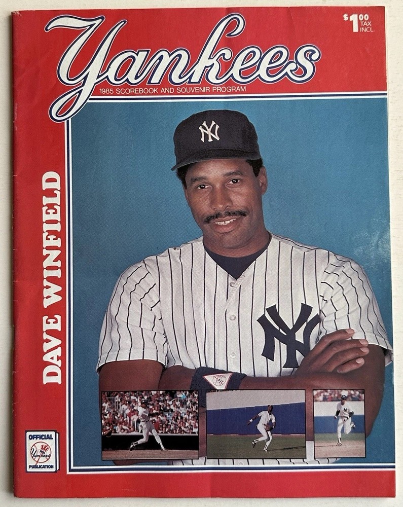 1985 New York Yankees Program Scorebook Dave Winfield