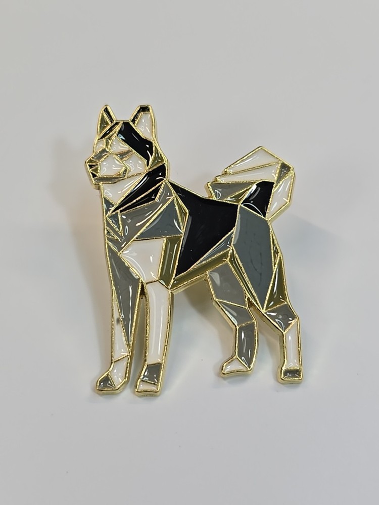 Husky Dog Stylized Design Pin