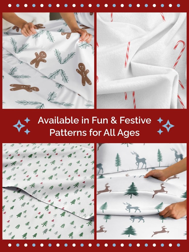 Full Polar Bears Sheet Set - Holiday Xmas Pattern Full, 44 -