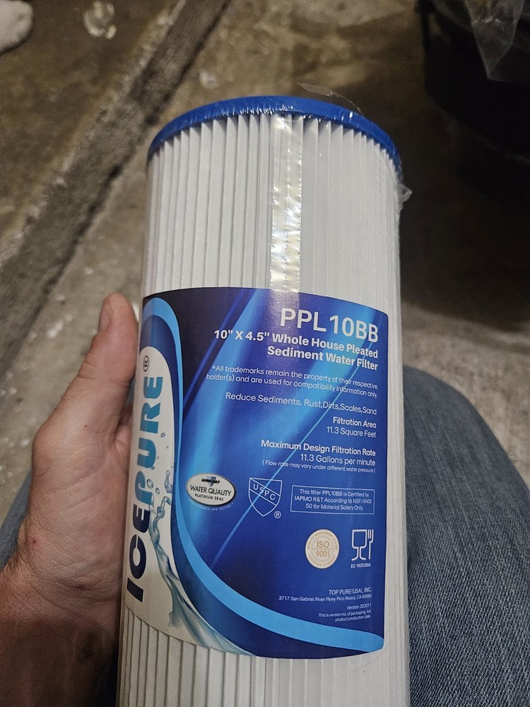 Ice Pure Whole Home Pleated Water Filter