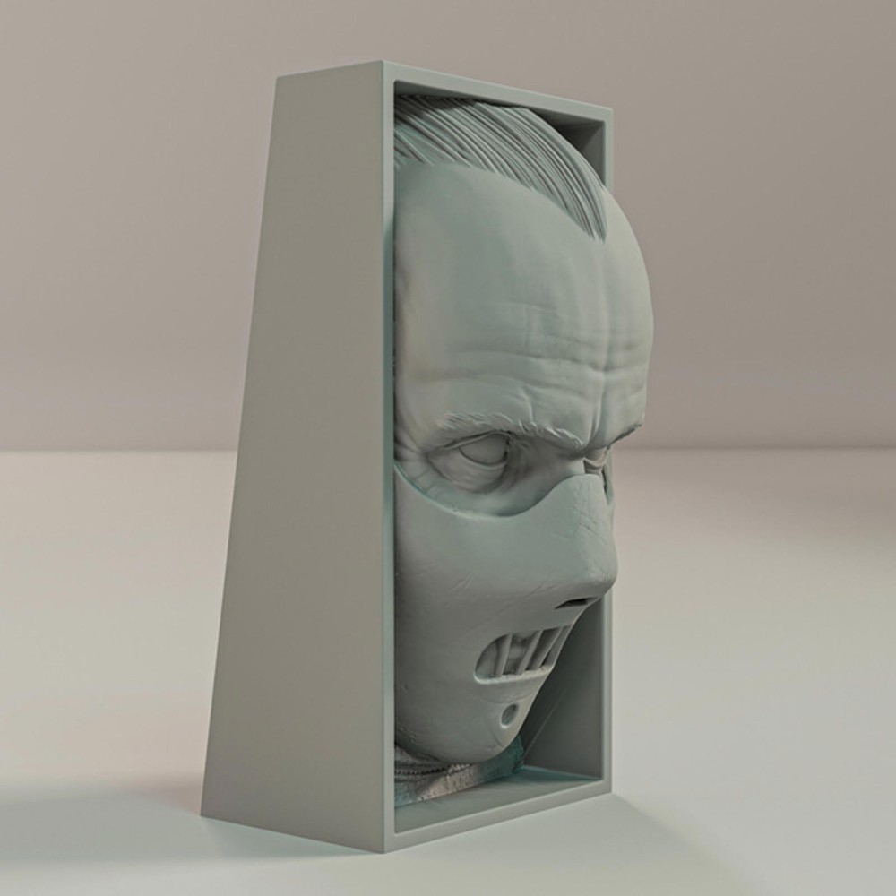 Hannibal Lecter Book Nook & Wall Mount - Cannibal Mask Horror Decor