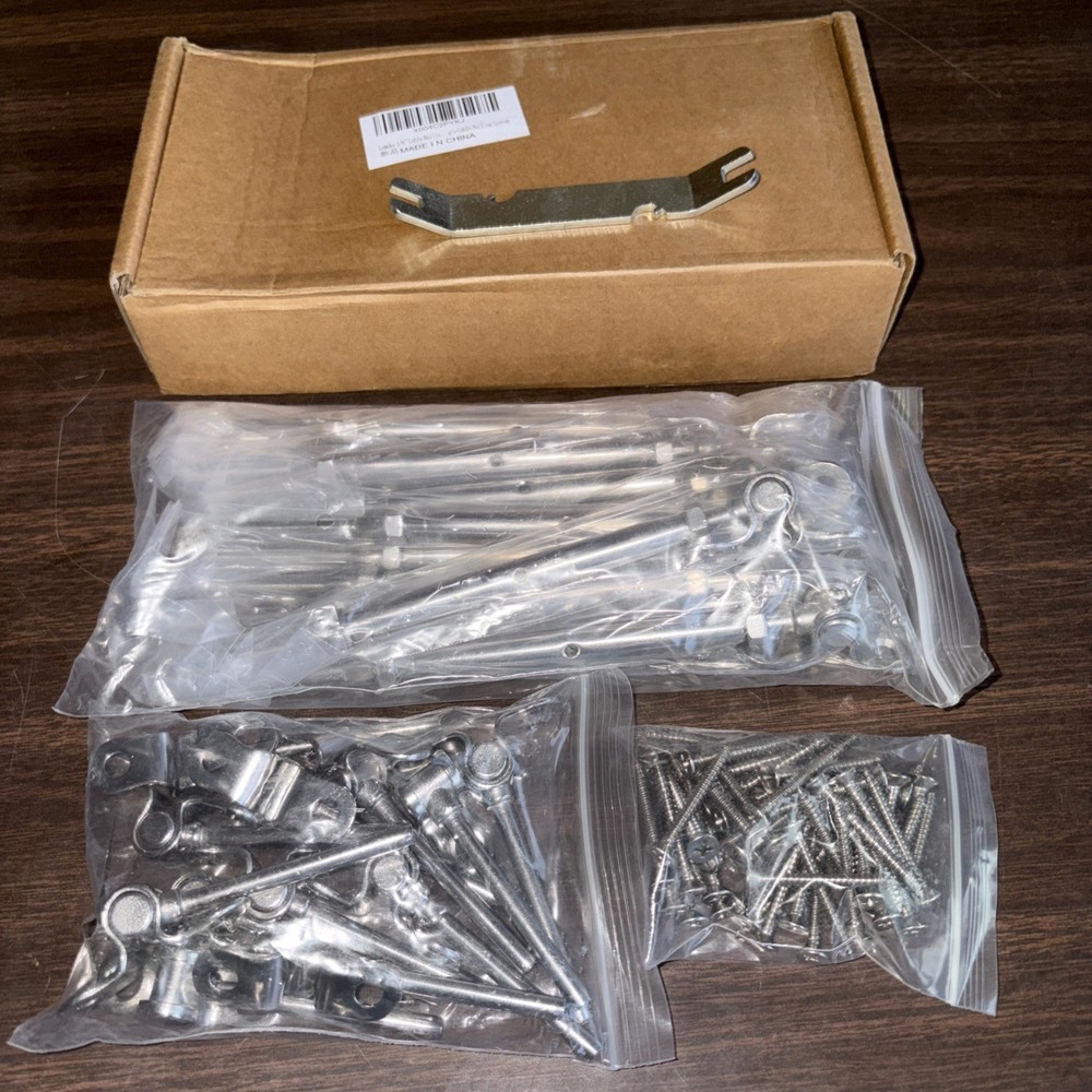 12-Pack Deck Man T316-Stainless Steel Adjustable Angle 1/8" Cable Railing Kit