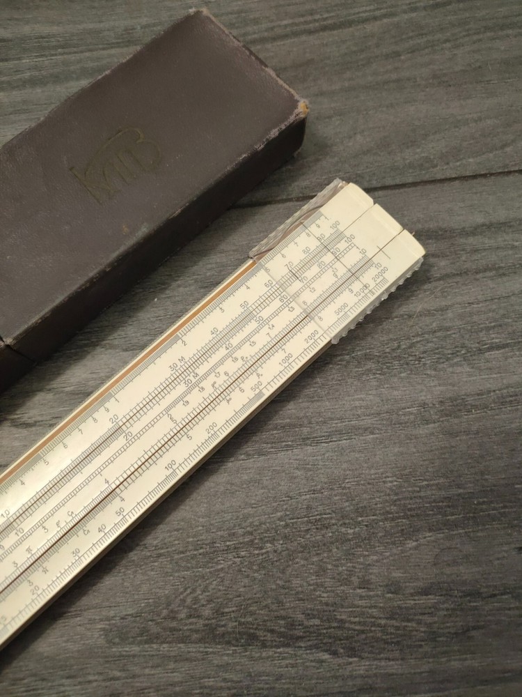 ANTIQUE MILITARY USSR SOVIET LOGARITHMIC SLIDE RULER
