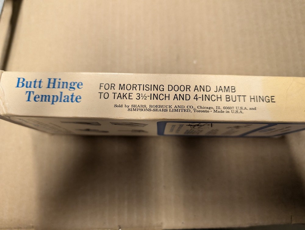 Craftsman Butt Hinge Template Set - Model: 9-2575