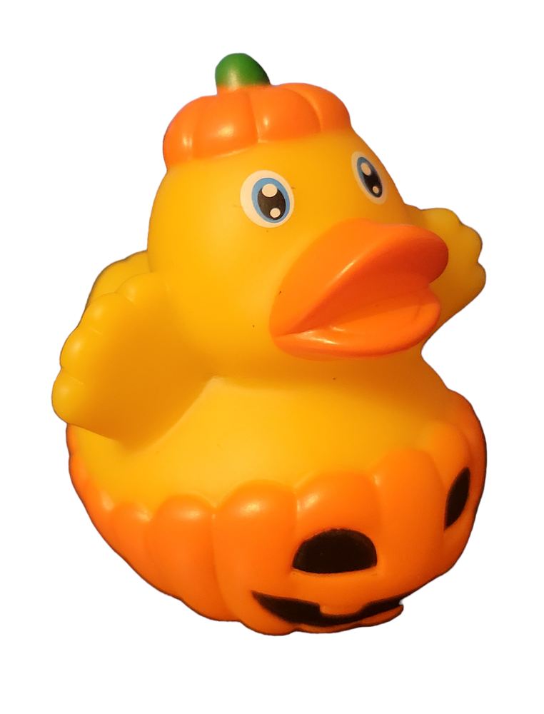 Jack O'Lantern Duck - Bath Toy Duck 2" Rubber Bath Toy - New