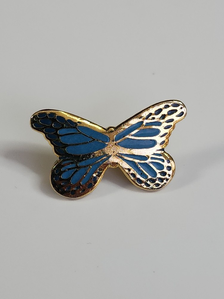 Blue & Gold Color Butterfly Lapel Pin
