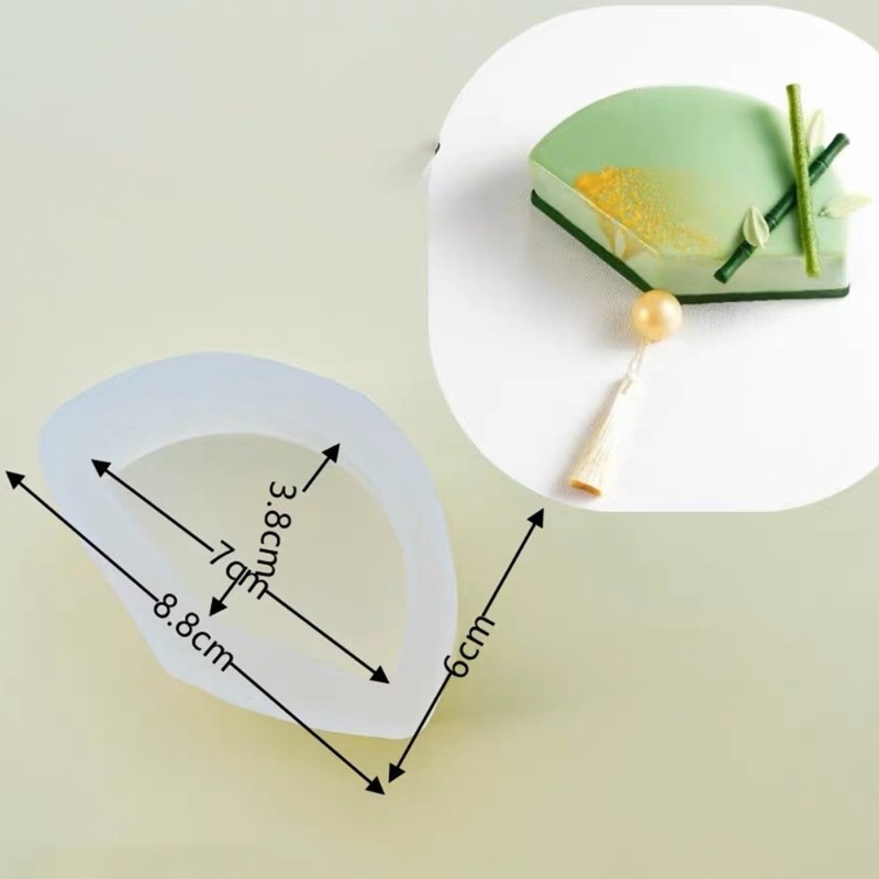 Chocolate Mold Baking Accessories Silicone Material Fan Shape Baking Tools