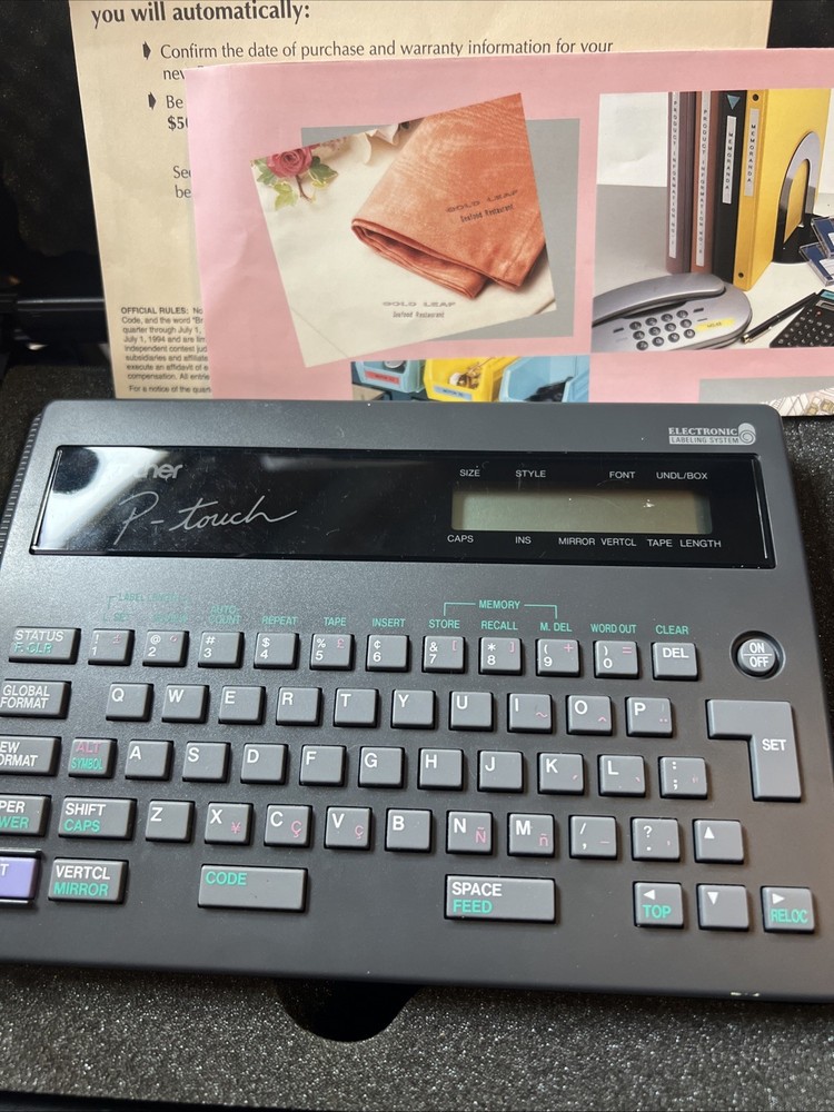BROTHER P-Touch Label Maker Model Deluxe PT-20 w/ Case
