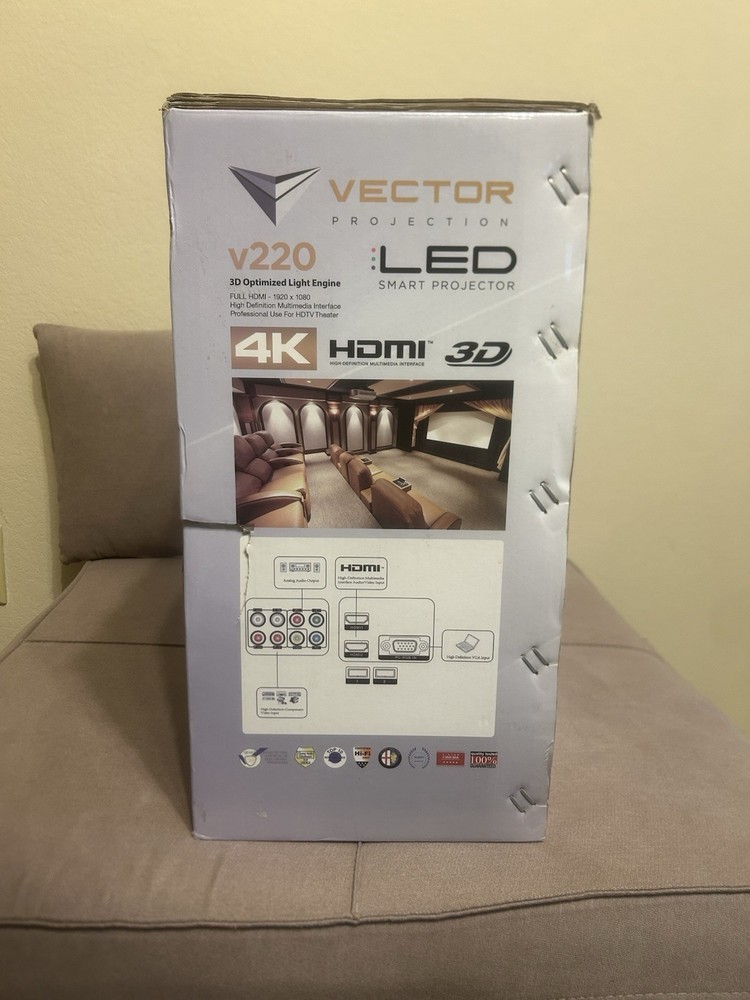 Vector Projector And 72in Projector Screen