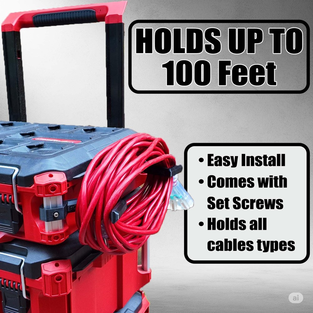 Extension Cord Holder for Milwaukee Packout (Version 2)