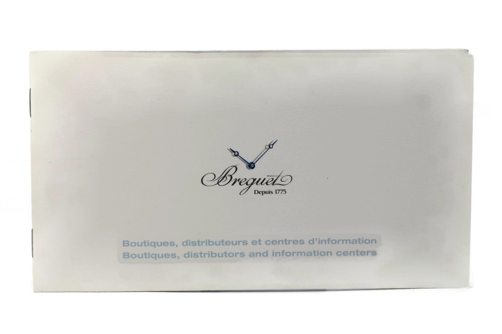 Breguet Boutiques & Distributors Booklet Manual