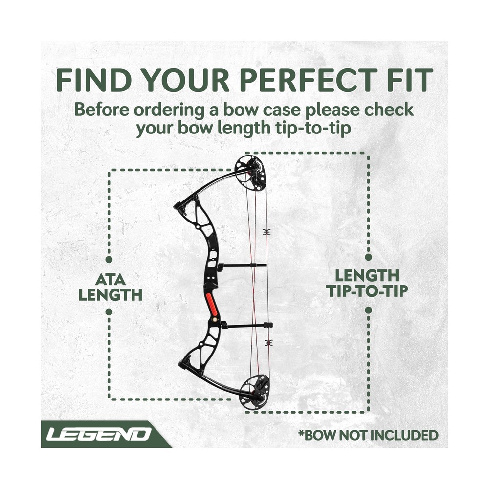 Legend Essential Compound Bow Case - Compound Bow Bag with Arrow Tube Case Po...