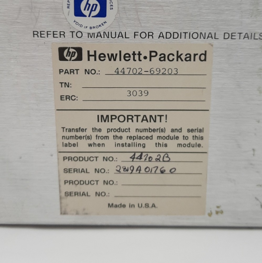 Hewlett Packard / HP 44702B High Speed Voltmeter, 100kHz, 13-Bit, 5V Trigger