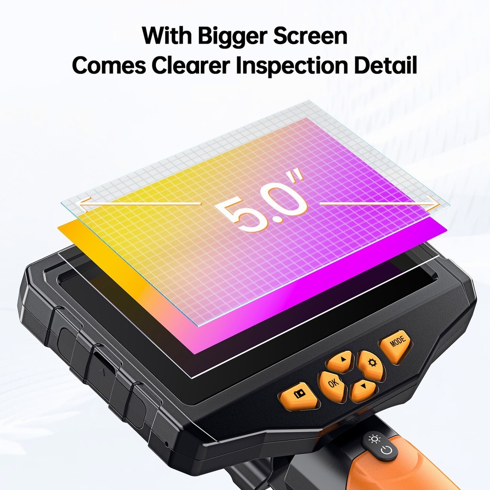 Triple Lens Borescope Inspection Camera Teslong Digital Video Scope Camera 16ft