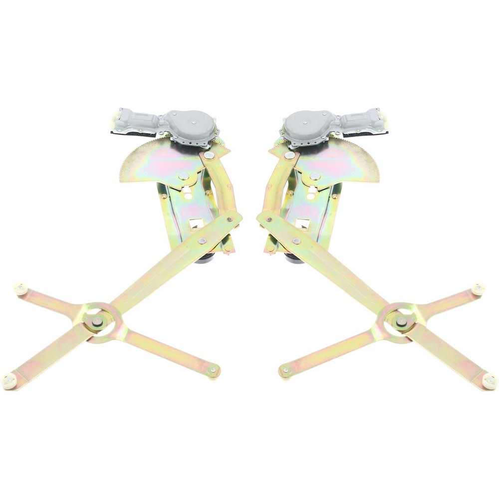 Window Regulators Glass Set of 2 Front Driver & Passenger Side for Chevy Pair