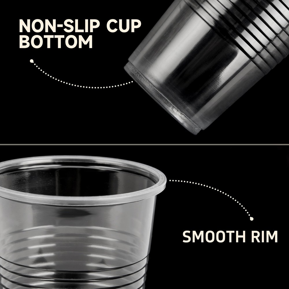 9 oz Plastic Cups, 500 Pack - Clear Disposable Drinking Water Cups for Cold B
