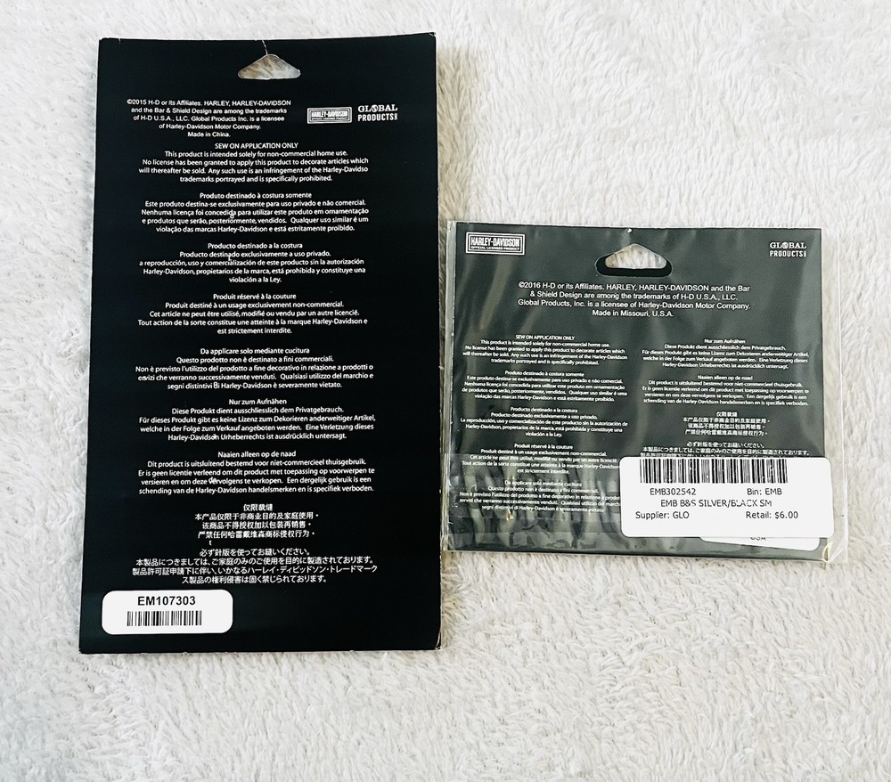 2 New Harley Davidson Emblems Skull And Logos