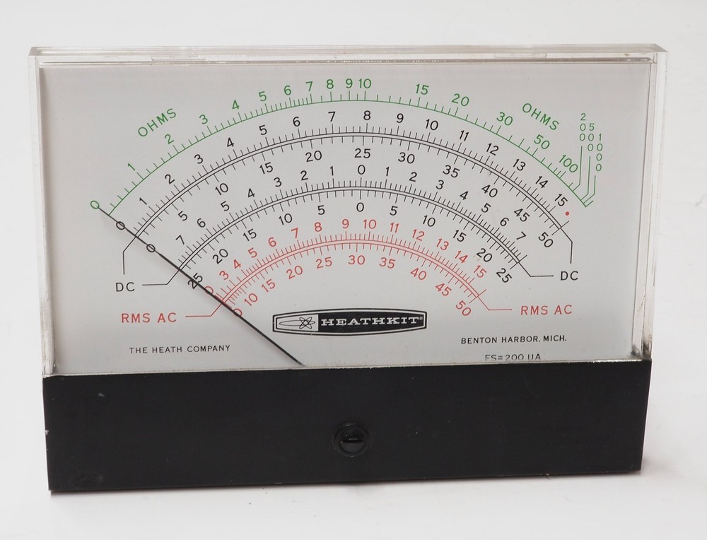 Heathkit IM-25 Solid State VOM Replacement Meter 200 uA Tested