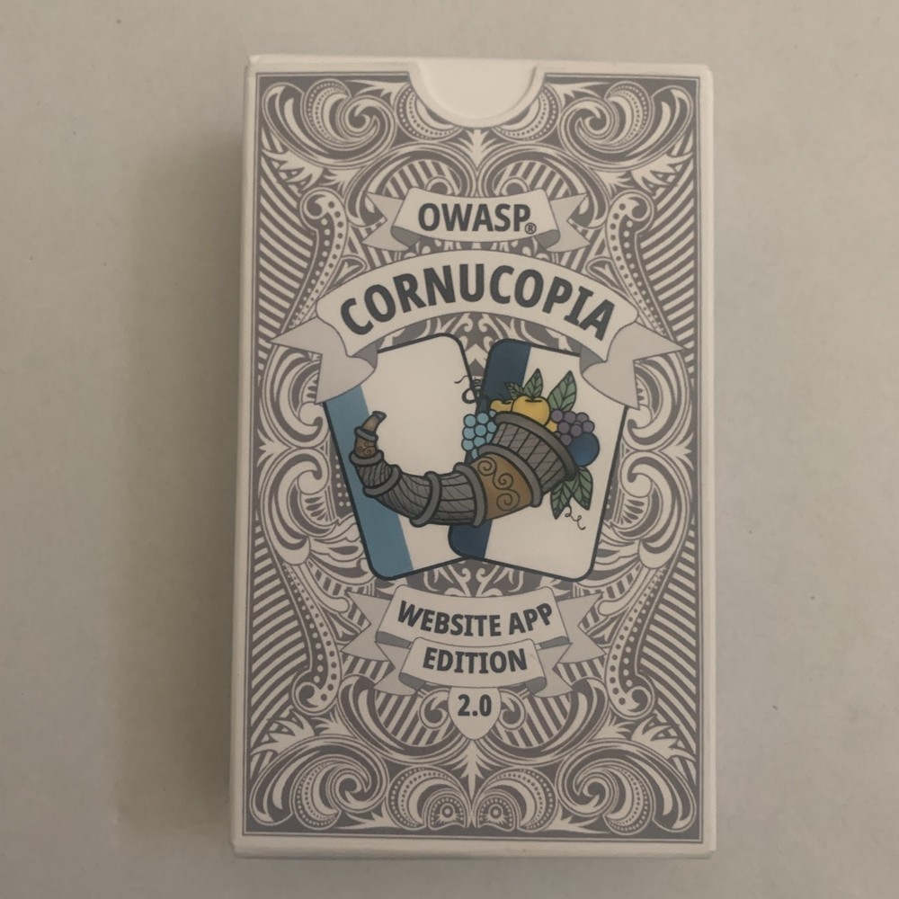 OWASP Cornucopia 2.0 Website Edition 80 Card Game New Open Box